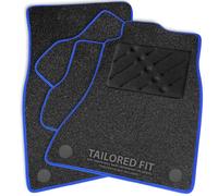 Car Mats to fit Subaru Impreza WRX/Impreza STI (2000-2007) Anthracite Carpet with Blue Ribbed Trim & Black Rectangle Heel Pad [697]