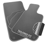 Car Mats to fit Volvo C70 2006-2013 Diamond Rubber with Grey & Silver Dual Colour-Tech Trim [DIAM-881]