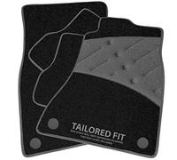 Car Mats to fit ZS (29.2cm Driver Spacing) 2017-2024 Black Carpet - Grey Ribbed Trim - Grey Full Width Heel Pad [SAPP-2929]