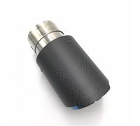 Car Matte Carbon Fiber Muffler Tip Exhaust System Pipe Mufflers Nozzle Universal Straight Stainless Blue Car Exhaust Tail Pipe(ID 83mm-OD 101mm)