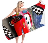 Car McQueen Beach Towel, Car McQueen Bath Towel Kids Pool Towel Children's Bath Sheets Camping Towels Super Soft Absorbent Durability Beach Blanket Pool Travel Swimming Bath Shower Towel for Children