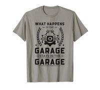 Car Mechanic What Happens In The Garage Stays In The Garage T-Shirt