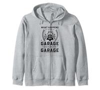 Car Mechanic What Happens In The Garage Stays In The Garage Zip Hoodie