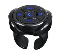 Car Media Controller - Steering Wheel Remote for Music Play | Wireless Receiver with Compact Design & Easy Button Access for Motorcycle Bike Auto Indoor Driving Entertainment