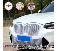 Car Mesh Grill - 100x70cm Dustproof Engine Hood Net, Air Intake Racing Grille Front Bumper Protection Net, Effortless Attachment | Car Radiator Anti-Catkins Insectss Screen for Minivans Sedans SUVs
