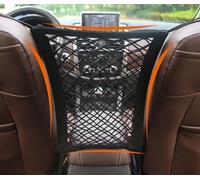 Car Mesh Organizer for Rolls-Royce Phantom 2003-2026, Front Seat Pet Guard Stretchable Safer to Drive with Pets and Children,C Double layer B-Sedan