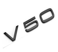 Car Metal Badge Emblem for Volvo C30 V40 V50 V60 V90, Car Body Self Adhesive Sticker Decals Decorations Exterior Styling Accessories, V50- Black