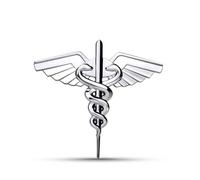 Car Metal Emblem Star Of Life 3D Caduceus Wings Design For Ambulance Rear Decor(11)