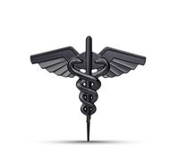 Car Metal Emblem Star Of Life 3D Caduceus Wings Design For Ambulance Rear Decor(2)