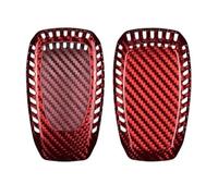 Car metal key case A+ Carbon Fiber Car Key Fob Case Cover For Subaru For Forester For Legacy For BRZ For Impreza For WRX(Red Glass Fiber A)