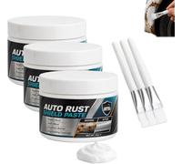 Car Metal Rust Repair Paste, 30g Auto Rust Shield Paste with Brush，3PC | Metal Rust Protection White Repair Paste,Repairs Rust & Seals Metal,Long-Lasting Coverage for Chassis,Wheel Arches,Door Seams