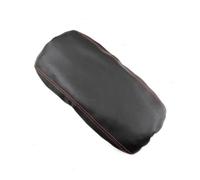 Car Microfiber Leather Interior Center Console Lid Armrest Box Cover Protective Trim For Mazda 3 2019-2021 All Season Use(Black-red line)