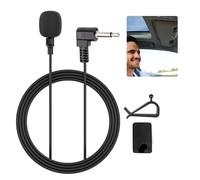 Car Microphone 3.5mm Jack Clip On Mini External Lavalier Wired Mic HD Voice Plug and Play for Phone Camera Car and Vehicle Head Unit with Bluetooth Enabled Stereo, Radio, GPS and DVD 3m Cable