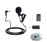 Car Microphone, Microphone HD Voice Assembly Mic External Lavalier Replacement Mic with 3.5mm to 2.5mm Adapter Plug and Play for Car Vehicle Stereo Audio Radio GPS DVD Enabled Head Unit 300CM Cable