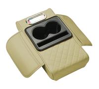 Car Middle Console Cover - Car Interior Cushion, PU Leather Protective Pad | Console Protector with Tissue Box Dispenser, Comfortable Support for SUVs Trucks Cars, strong Cover Accessory for Long