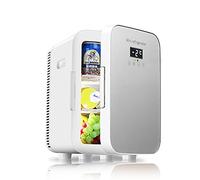 Car Mini Fridge,Compact, Portable Mini Fridge 13.5L,AC+DC Power Compatibility,Digital Display Portable Compact Refrigerator,for Bedroom and Car,Silver