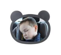 Car Mirror - 10.5x6.8 Inch 360° Rotating Shatterproof Rearview for Safety, Adjustable Wide-Angle with Cartoon Frame, Rear-Facing Backseat Monitoring for Travel, Stroller Use