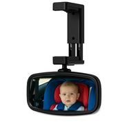 Car Mirror Baby Rear View, 360° Rotatable Rear View Mirror, Spring-Loaded Secure Mount, Wide-Angle Car Baby Mirror for Car Rearview Mirror, Newborn Essentials