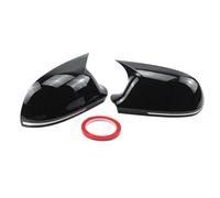 Car Mirror Caps For A4 S4 For A5 S5 B8 8K For A6 S6 4F C6 For A8 S8 D3 For Q3 SQ3 For A3 8P Carbon Look Black Add On Side Rear View Mirror Cap Cover(Bright black)