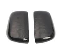 Car Mirror Caps Replacement for Mitsubishi For Pajero V80 2007-2021 Rearview Mirror Cover Trim Chrome Side Door Abs Plastic Rear View(Glossy surface)(Carbon fiber grain)