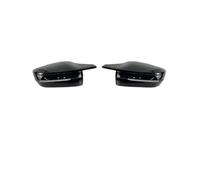 Car Mirror Case for 3 4 5 7 Series G20 G21 G28 G22 G11 G12 G30 G38 Bright Black Side Wing Rearview Mirror Cover Caps M4 Style LHD RHD Car Side Mirror Cover(Left hand drive)