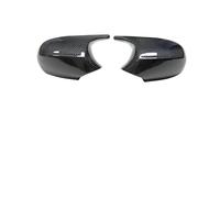 Car Mirror Case for E90 E91 E92 E93 E81 E87 E82 E88 3 1 Series M Replacement Rearview Side Mirror Covers Cap Accessories Carbon Fiber Gloss Car Side Mirror Cover(Black)