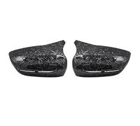 Car Mirror Case For G30 G38 5 Series 2018-2023 Replace Reversing Mirrors Cover Rearview Mirror Housing Rear Shell Carbon Fiber Black 1 Pair Car Side Mirror Cover(Forged carbon look)