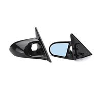 Car Mirror Cover A Pair Adjustable Car Manual Door Wing Spoon Style Rear View Wing Side Mirror For Civic EK Sedan 4Dr 1996-2000 Mirror Covers Caps(Glossy Black)