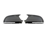 Car Mirror Cover Cap For A3 8P For A4 For A5 B8 2008-2009 ABS Material Carbon Appearance Mirror Cover Rearview Side Cap S Line(Bright black)