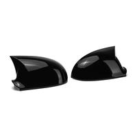 Car Mirror Cover Cap For Skoda For Superb B5 2002-2008 Glossy Black Pair Rearview Mirror Cover Wing Side Caps(Glossy Black)