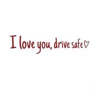 Car Mirror Decal 4.3in Black White(Red) | Love you note, daily positivity reminder, faith based design, safe driving prompt, present idea