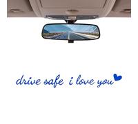 Car Mirror Decal - Driving-Proof Car Window Sticker with Heart | Decorative Interior Decoration for SUV Car Window Dashboard Windscreen Motorcycle, Daily Long Travel Night Driving Driver Birth