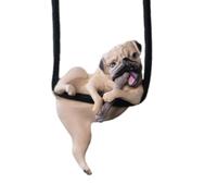 Car Mirror Dog - Swing Car Pendant Dog | Swinging Bulldog Car Rear View Mirror | Funny Animal Christmas Tree Ornament Decoration | Hanging Charm Interior Rearview Dog Pendant Decor Gift