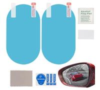 Car Mirror Film, Nano Coated Sticker | anti-glare film with crystal view , waterproof protector for rear mirror transparency, safe driving support in rainy days, night trip, hello