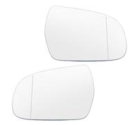 car mirror glass Compatible With A3 A4 A5 S3 S4 S5 Left Right Side Wing Mirror Glass Stick On Adhesive Replacement Convex Wide Angle(Pair)
