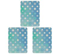 Car Mirror Hanging Air Freshener Exquisite Blue Aqua Blue Gray Polka Dot Pattern Printed Car Aromatherapy Sheet Car Aromatherapy Tablets Scented Car Perfume Air Freshener