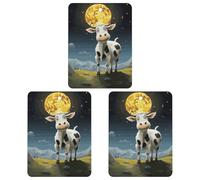 Car Mirror Hanging Air Freshener Exquisite Cow over The Moon Printed Car Aromatherapy Sheet Car Aromatherapy Tablets Scented Car Perfume Air Freshener