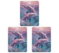 Car Mirror Hanging Air Freshener Exquisite Dolphins Art Printed Car Aromatherapy Sheet Car Aromatherapy Tablets Scented Car Perfume Air Freshener