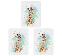 Car Mirror Hanging Air Freshener Exquisite Giraffe Art Illustration Printed Car Aromatherapy Sheet Car Aromatherapy Tablets Scented Car Perfume Air Freshener