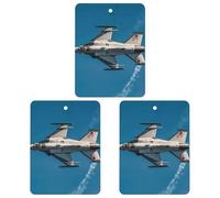 Car Mirror Hanging Air Freshener Exquisite Jet Fighters Printed Car Aromatherapy Sheet Car Aromatherapy Tablets Scented Car Perfume Air Freshener