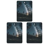 Car Mirror Hanging Air Freshener Exquisite Looking Up at The Stars Printed Car Aromatherapy Sheet Car Aromatherapy Tablets Scented Car Perfume Air Freshener
