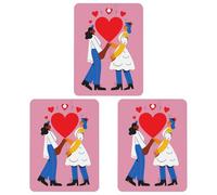 Car Mirror Hanging Air Freshener Exquisite Lover’s Day Printed Car Aromatherapy Sheet Car Aromatherapy Tablets Scented Car Perfume Air Freshener
