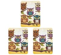 Car Mirror Hanging Air Freshener Exquisite Owls Birds Printed Car Aromatherapy Sheet Car Aromatherapy Tablets Scented Car Perfume Air Freshener