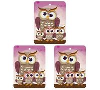 Car Mirror Hanging Air Freshener Exquisite Owls Family Printed Car Aromatherapy Sheet Car Aromatherapy Tablets Scented Car Perfume Air Freshener