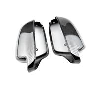 Car Mirror Housing Car Door Side Mirrors Caps Rearview Mirror Cover Bright Black Full Replacement With Clips Fits for A4 A5 B8 A3 8P A6 C6 Q3 Rearview Mirror Cover(Carbon Look-B8.5)(Carbon Look-b