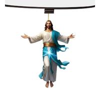 Car Mirror Pendant | 2D Flat Acrylic Vehicle Interior Decorations Jesus - Accessories Charm Car Rearview Mirror - For Truck SUV Men Father Driver Birthday Holiday Vo