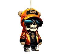 Car Mirror Pendant - Cute Bear Acrylic Hanging Rear View Mirrors Car Interior Pendant Decoration Decorative Car Mirror for Cars, Home Offices | Daily Driving Ambience Indoor