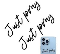 Car Mirror Sticker, Rear View Mirror Sticker, Affirmation Reminder Just Pray Laptop Car Sticker, Window Sticker, Waterproof Water Bottle Sticker, Laptop Bumper Sticker