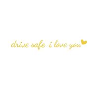 Car Mirror Stickers - Drive Safe I Love You Car Mirror Sticker | Decorative Interior Decor for SUV Automotive Window Dashboard Windshield Motorcycle Birthday Daily Drivers