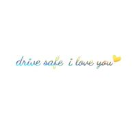 Car Mirror Stickers, Drive Safe I Love You Rearview Mirror Decal, Waterproof Interior Decor for Automotive Vehicle Dashboard Window Daily Long Trip Night Driving Drivers Birthday